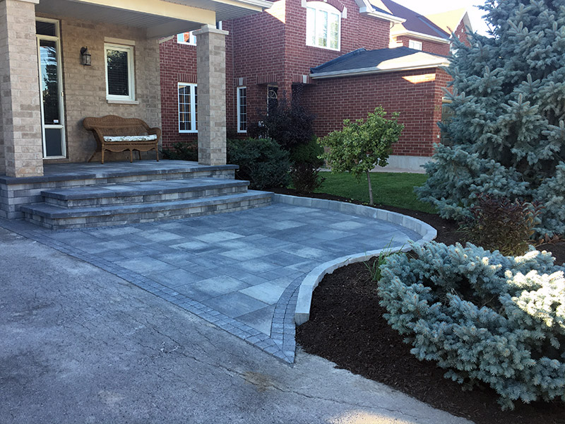 front stone driveway