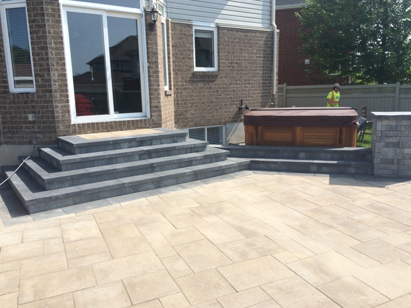 backyard stone stairs